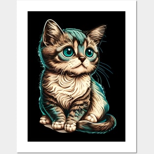 Cute Cat Lover Design Posters and Art